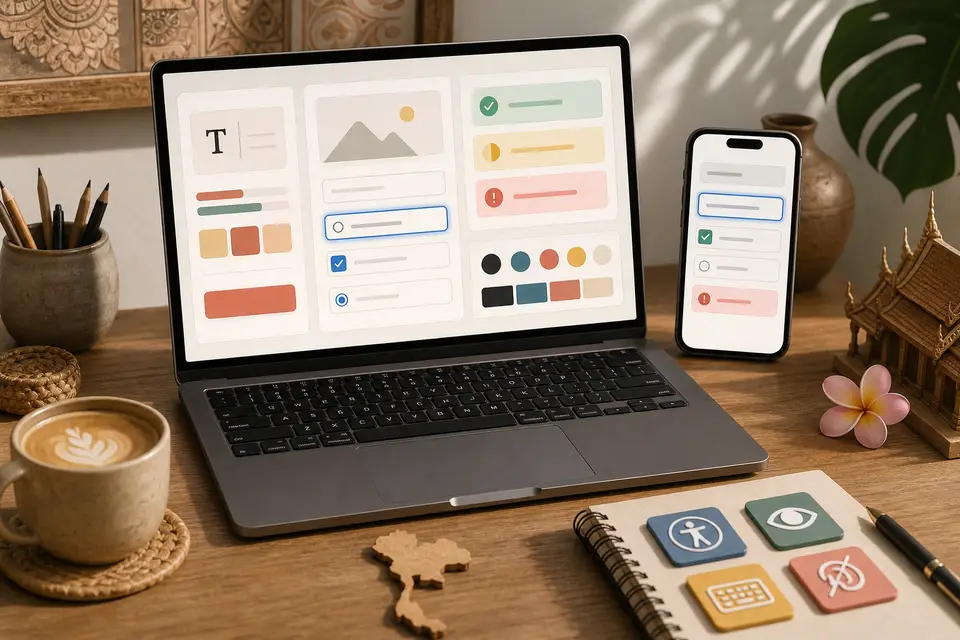 Accessibility repair review covering form controls, focus states, contrast, and mobile interaction